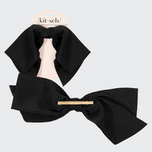 Load image into Gallery viewer, Recycled Fabric Bow Hair Clip 1pc- Black