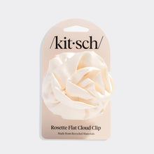 Load image into Gallery viewer, Satin Rosette Medium Flat Cloud Clip - Cream
