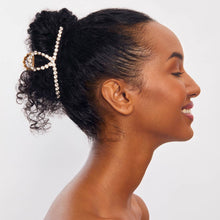 Load image into Gallery viewer, Metal Rhinestone Loop Claw Clip 1pc- Gold