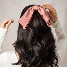 Load image into Gallery viewer, Recycled Fabric Bow Hair Clip - Rosewood