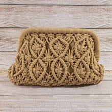 Load image into Gallery viewer, Macrame Diamond Weave Clutch Bag