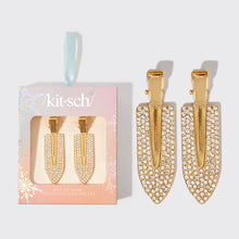 Load image into Gallery viewer, Holiday Gift of Glam Creaseless Clips 2pc Set - Rhinestone
