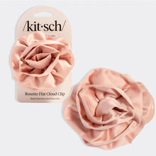 Load image into Gallery viewer, Satin Rosette Medium Flat Cloud Clip - Terracotta