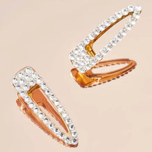 Load image into Gallery viewer, Metal Rhinestone Large Hair Clip - Gold
