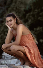 Load image into Gallery viewer, BREEZY CRINKLE MINI DRESS- COPPER