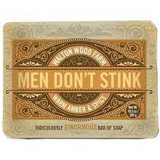 MEN'S DON'T STINK SOAP AMBER & SPICE- NEW 10 OZ BAR