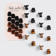 Load image into Gallery viewer, Recycled Plastic Mini Classic Claw Clips 16pc - Black &amp; Tort
