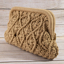 Load image into Gallery viewer, Macrame Diamond Weave Clutch Bag

