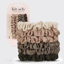 Load image into Gallery viewer, Ultra Petite Satin Scrunchies 6pc - Eucalyptus
