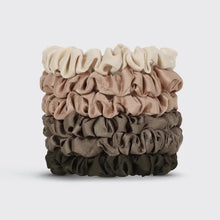 Load image into Gallery viewer, Ultra Petite Satin Scrunchies 6pc - Eucalyptus
