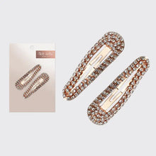 Load image into Gallery viewer, Mini Rhinestone Snap Clips - Rose Gold
