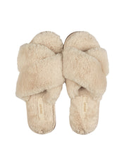Load image into Gallery viewer, Faux Fur Slippers- Sand
