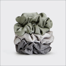Load image into Gallery viewer, Holiday Satin Scrunchies 6pc -Winter Sage

