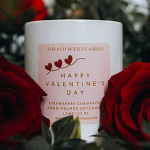 Load image into Gallery viewer, Valentine&#39;s Day Candle- Strawberry Champagne Scented Candle
